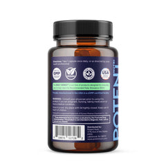 Potent Nutri Low Dose B-Complex daily use setup shows small capsule convenience.