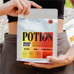 Potion Sorcerer's Selection zero sugar label on the pouch