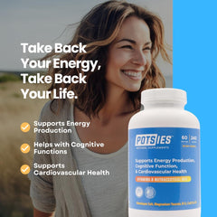 Potsies POTS supplement packaging front for an all-natural wellness staple.