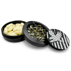 PouchCraft metal can with smooth open-close action for daily carry.