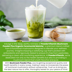PowderVitamin ceremonial matcha cup delivers smooth energy and focused mind.