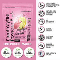 PowderVitamin Electrolytes Plus beetroot ingredient close-up highlights natural color and minerals
