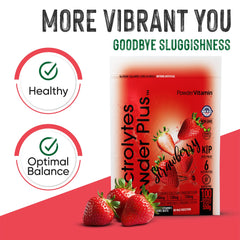 PowderVitamin Electrolytes Plus on-the-go bottle for travel or workouts.