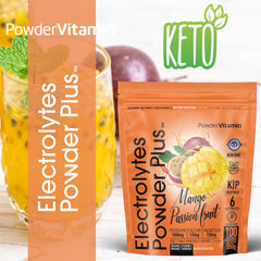 PowderVitamin Electrolytes Plus scoop and powder for easy measuring