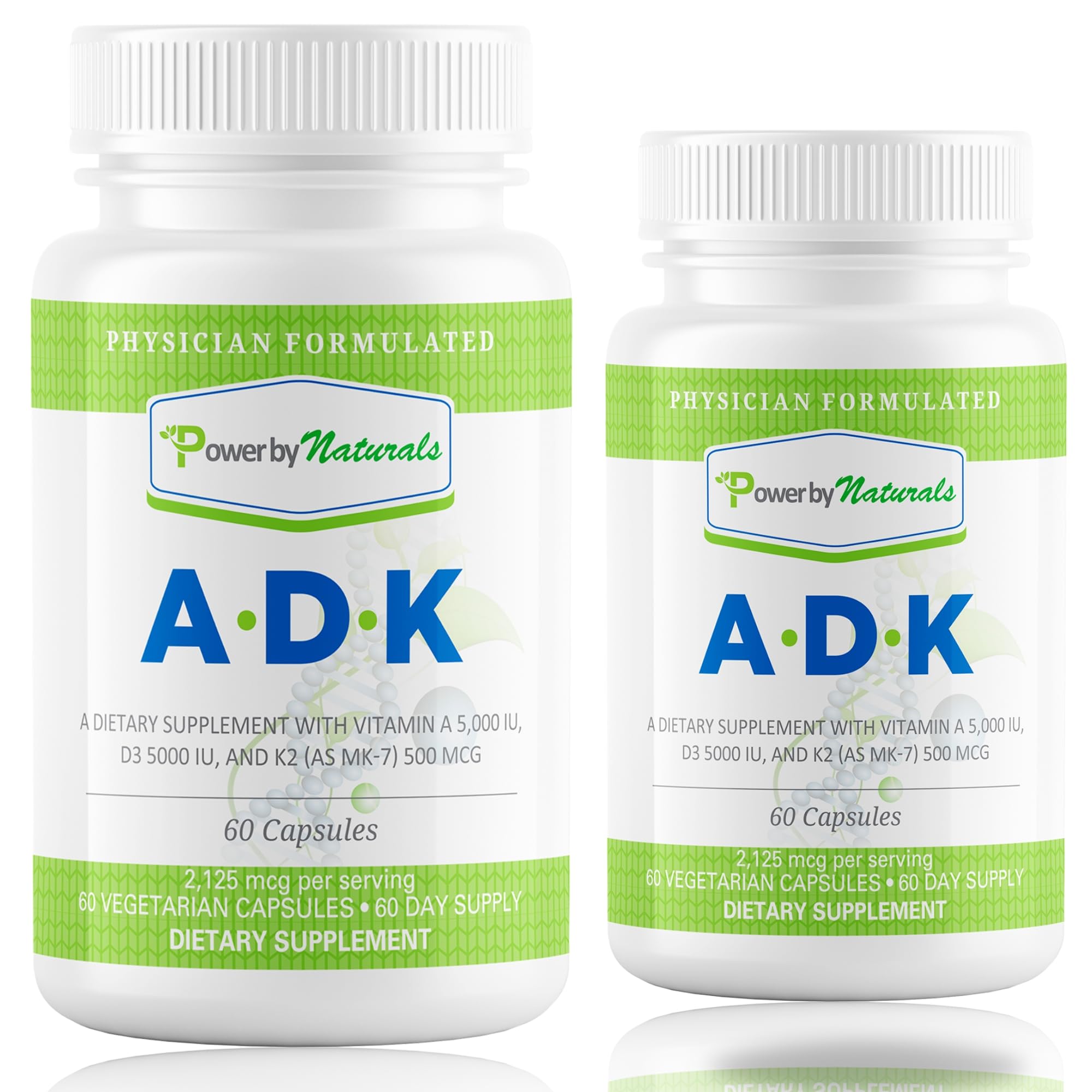 Power By Naturals ADK capsules inside view shows compact daily dose