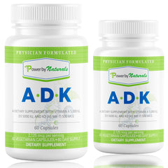 Power By Naturals ADK capsules inside view shows compact daily dose
