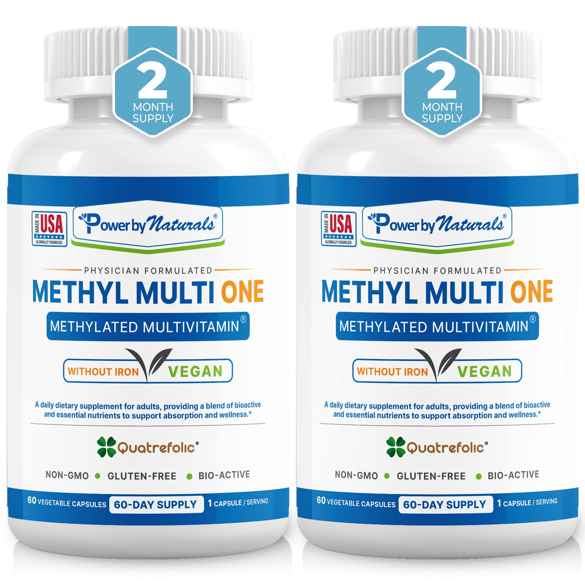 Power By Naturals Methyl Multi One bottle front for daily energy support