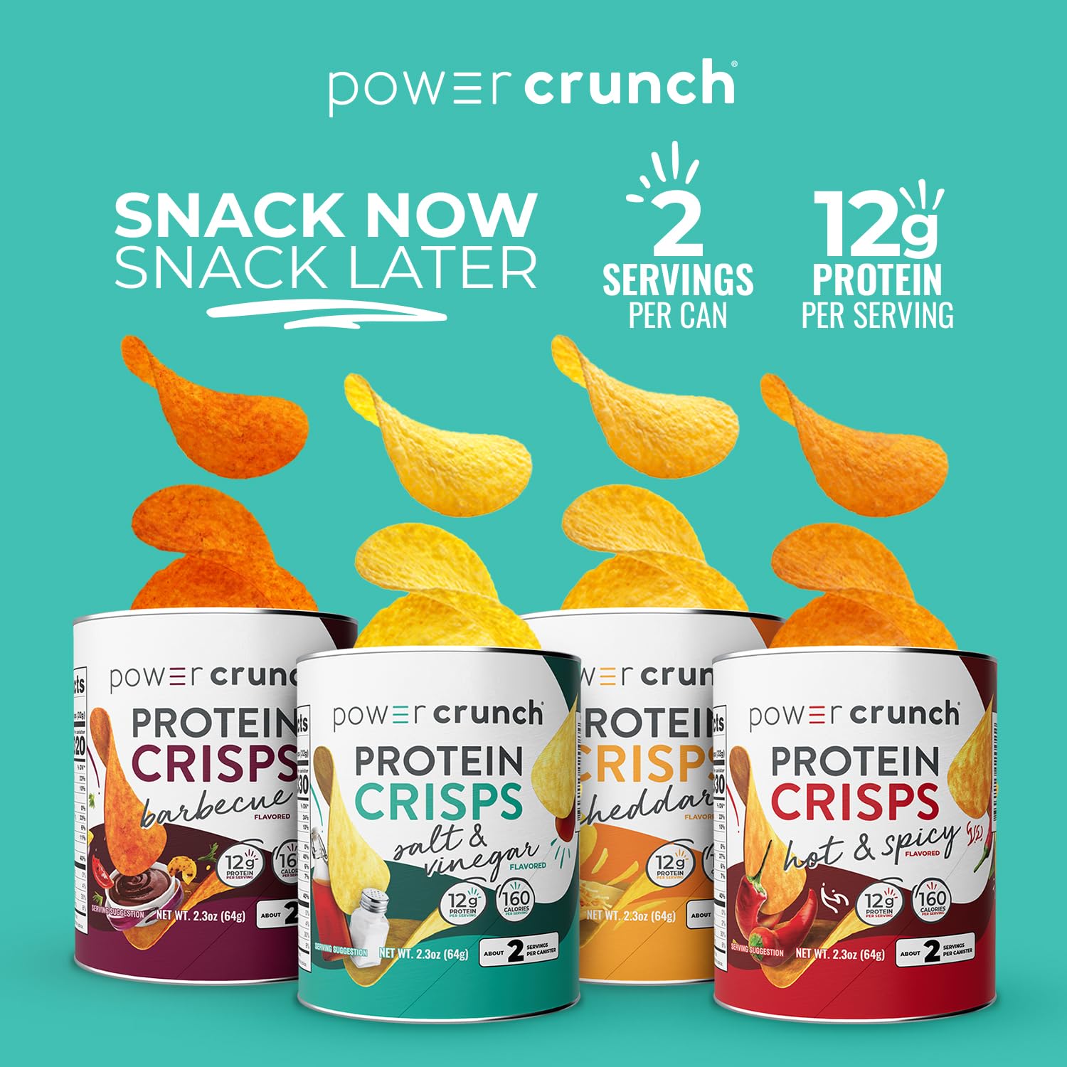 Power Crunch CRISPS Hot & Spicy on-the-go snack in gym bag.