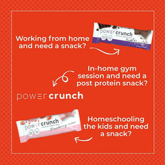 Power Crunch on-the-go snack ideal for school, commute, or sport.