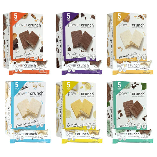 Power Crunch Variety Pack 30 bars offers high-protein convenience.