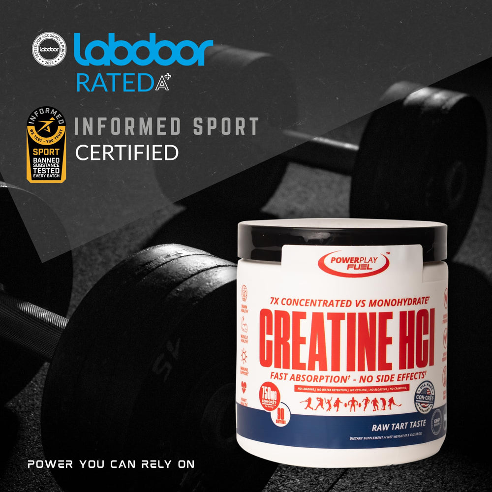 Post-workout scene with POWER PLAY FUEL Creatine HCl for recovery.