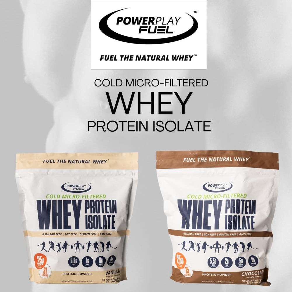 POWER PLAY FUEL grass-fed whey illustration highlighting clean ingredient base