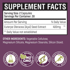 Power Seed Acai study data image noting clinically studied formula for circulation support