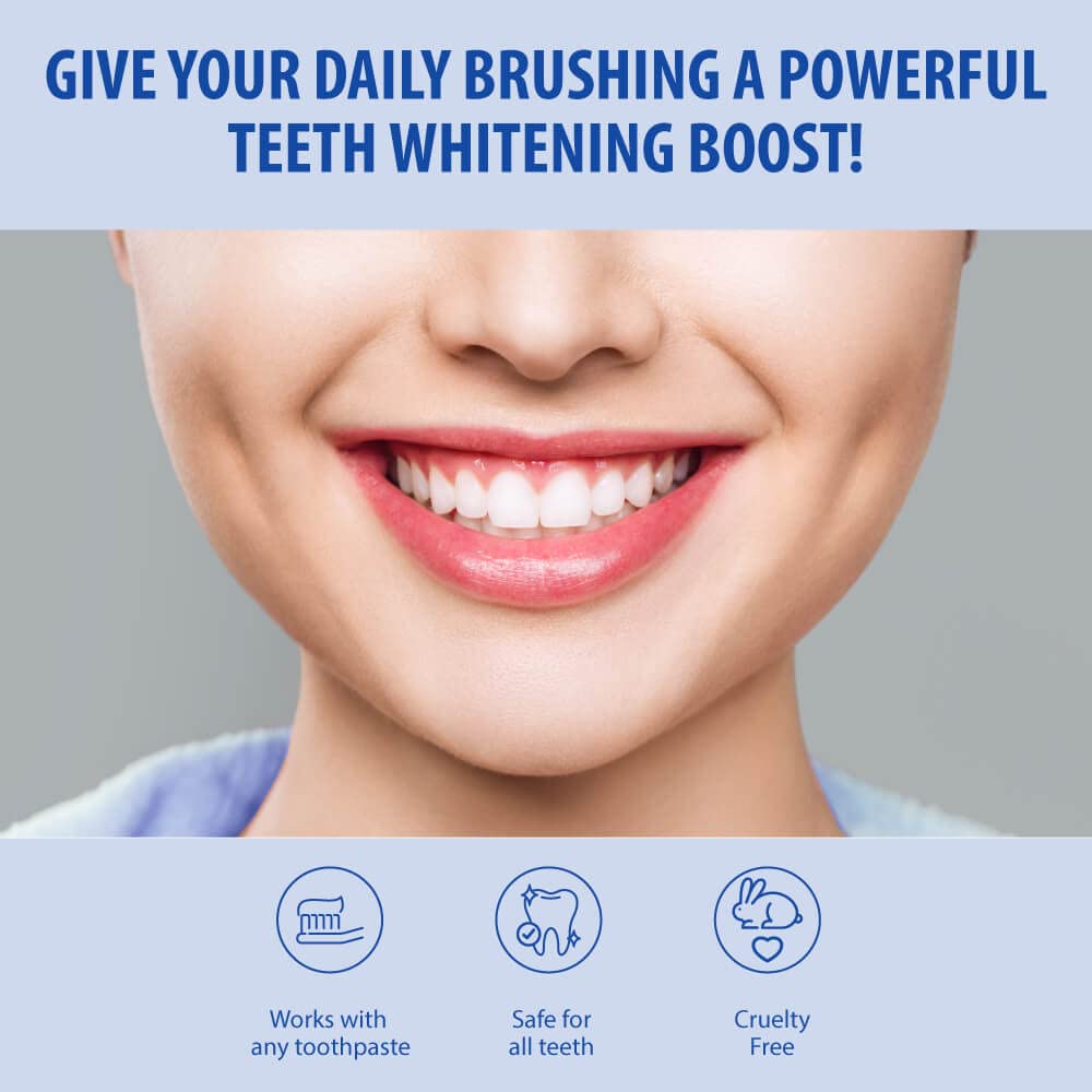 Power Swabs Bright Gel dispense demonstrates mess-free, quick whitening.