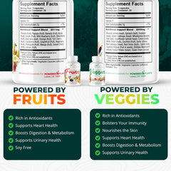 Powered X Plants label close-up highlighting ingredients and vegan formulation