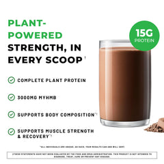 POWERLIFE High-Impact Plant Protein chocolate serving scoop ready for a nutritious shake