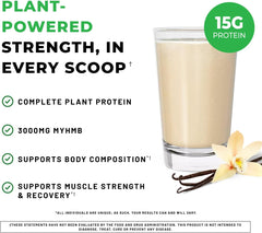 POWERLIFE High Impact Plant Protein scoop demonstrates convenient serving for quick protein boosts.