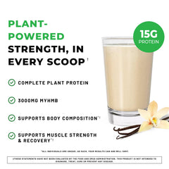 PowerLife vanilla powder scoop highlights convenient daily protein intake