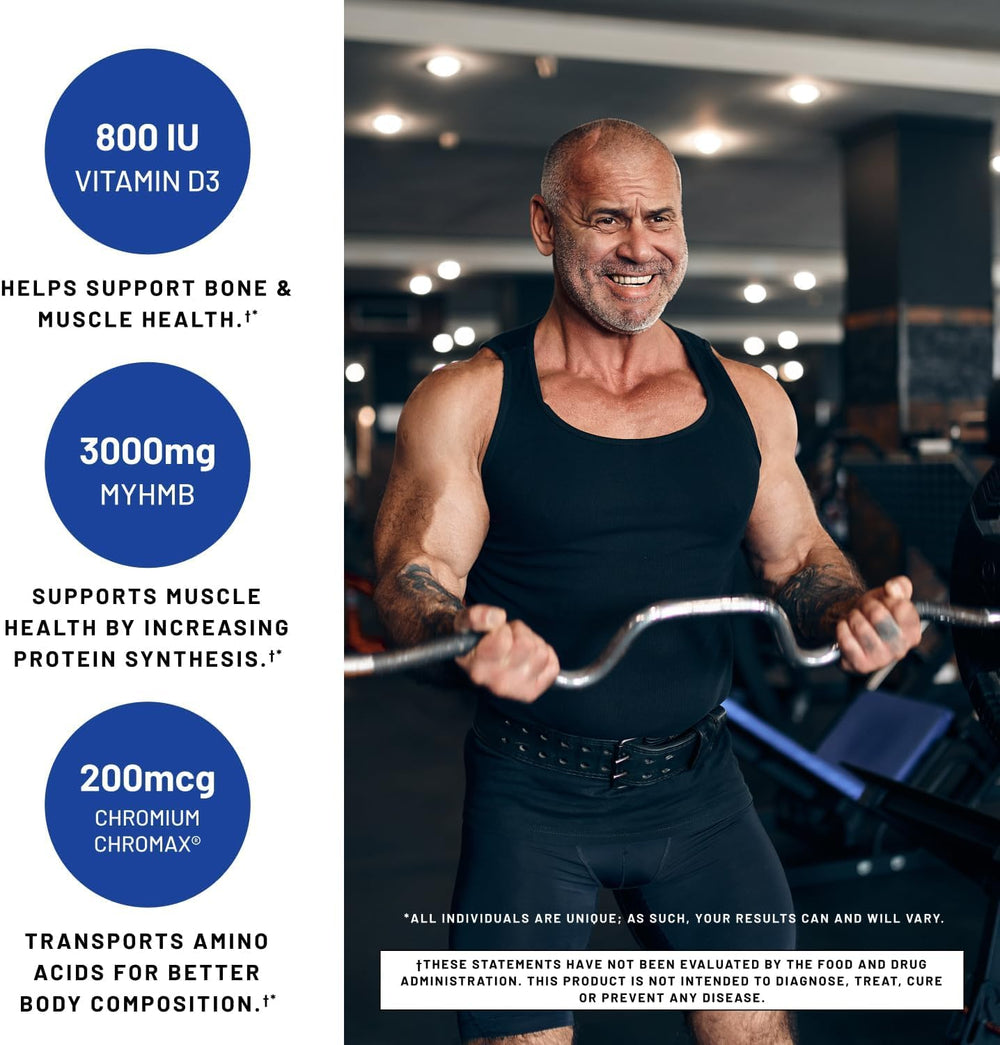 POWERLIFE HMB and Vitamin D3 label highlights essential muscle-support ingredients.