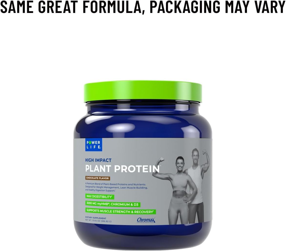 POWERLIFE morning shake scene communicates lasting energy from vegan formula.
