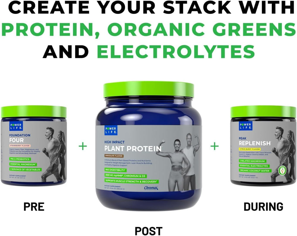 POWERLIFE no-sugar-added packaging signals clean ingredient approach.