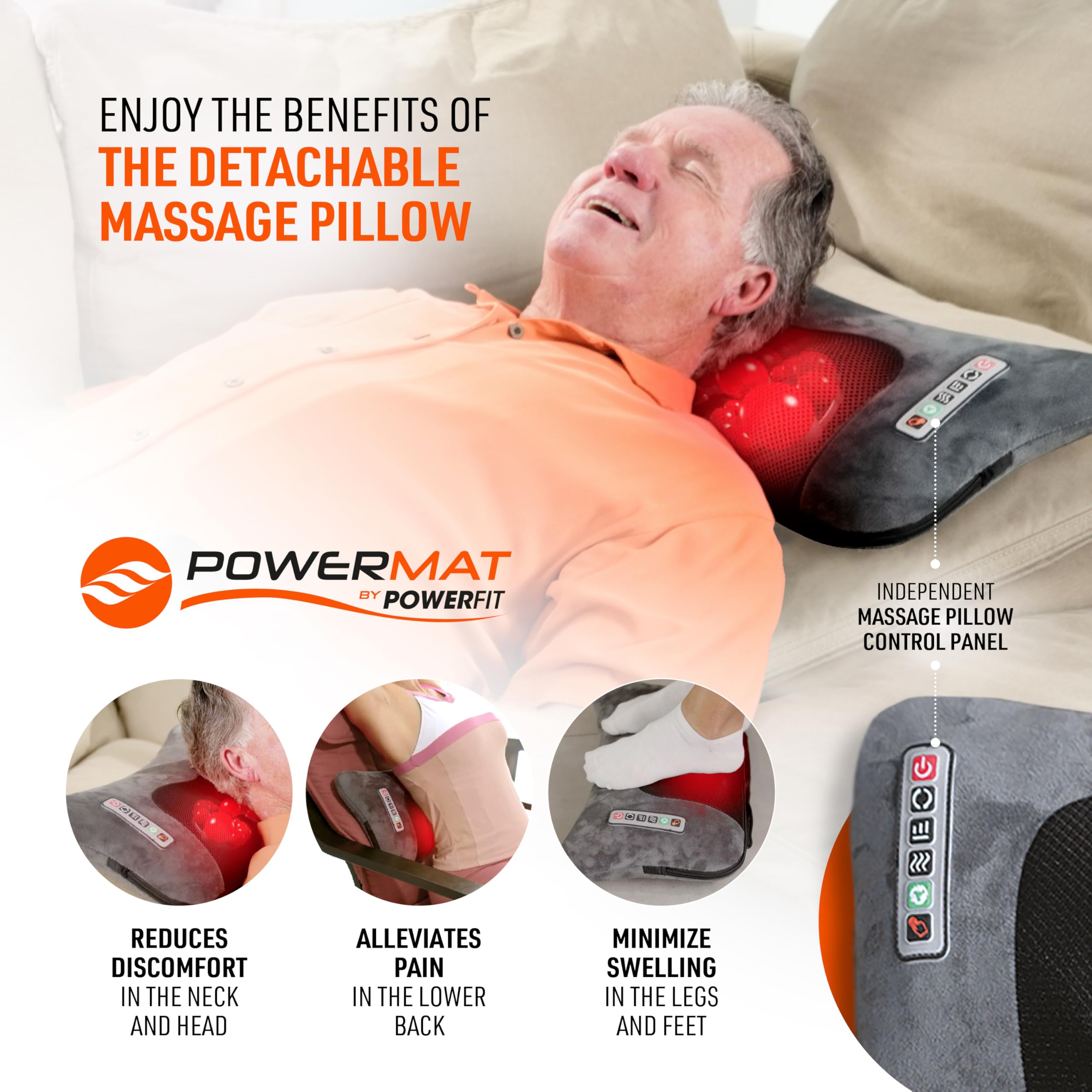Powermat by Powerfit offers 9 intensity levels for personalized comfort.