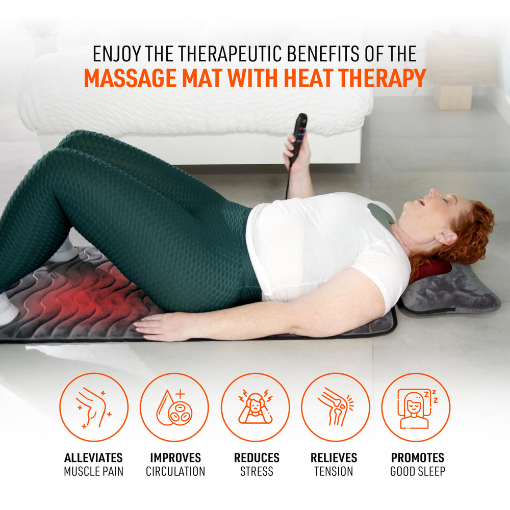 Powermat by Powerfit demonstrates 9 massage modes for versatile relief.