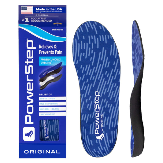 PowerStep Original full-length insole inside a shoe for all-day support