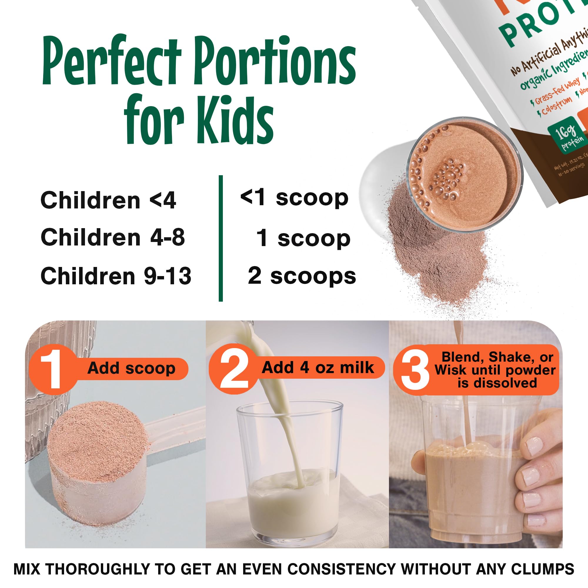 POWkids calcium and vitamin D support bone health and teeth development