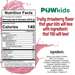 POWkids kid enjoying a strawberry shake after school and sports.