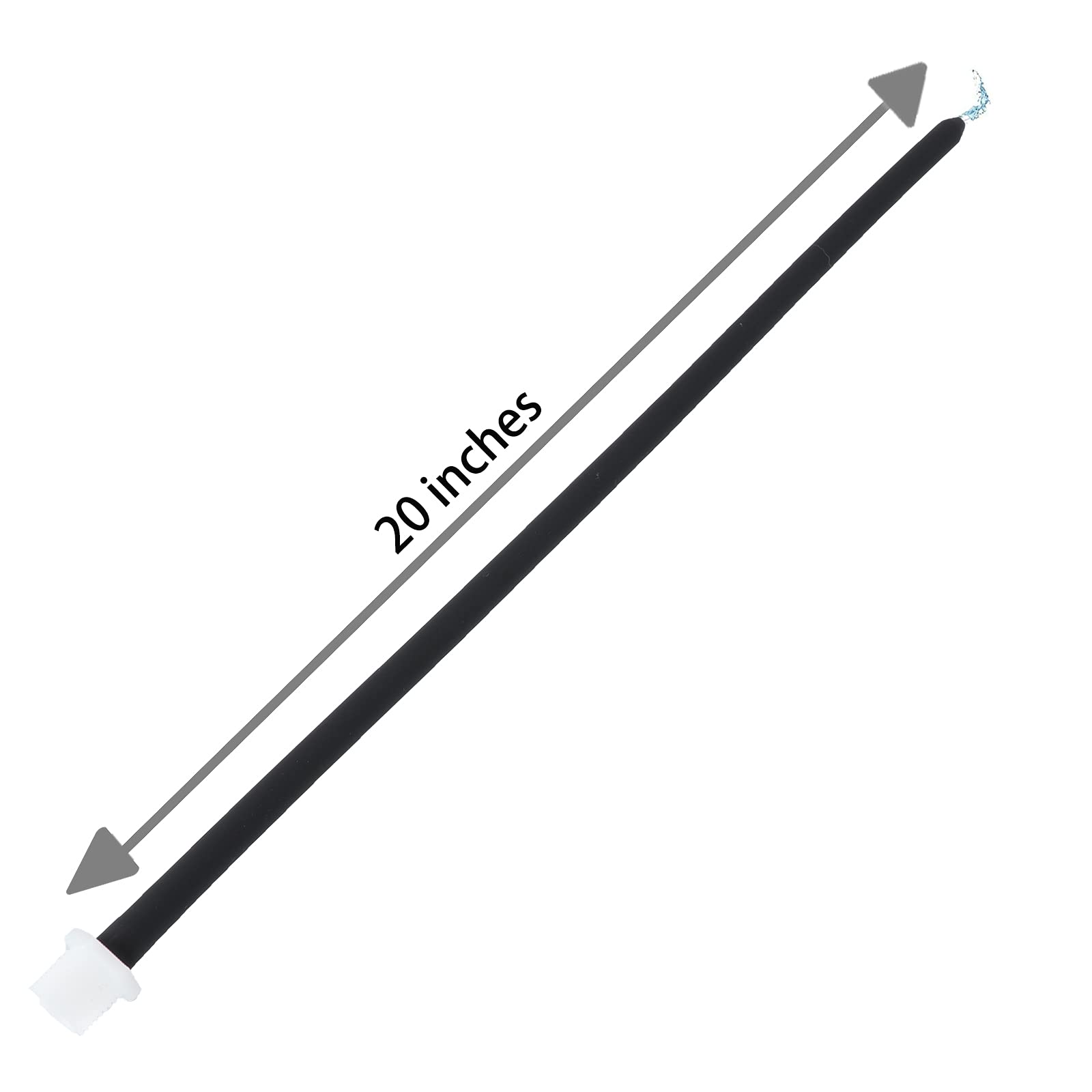 PPELAO stainless steel nozzle 6in, 1in diameter, durable tip.