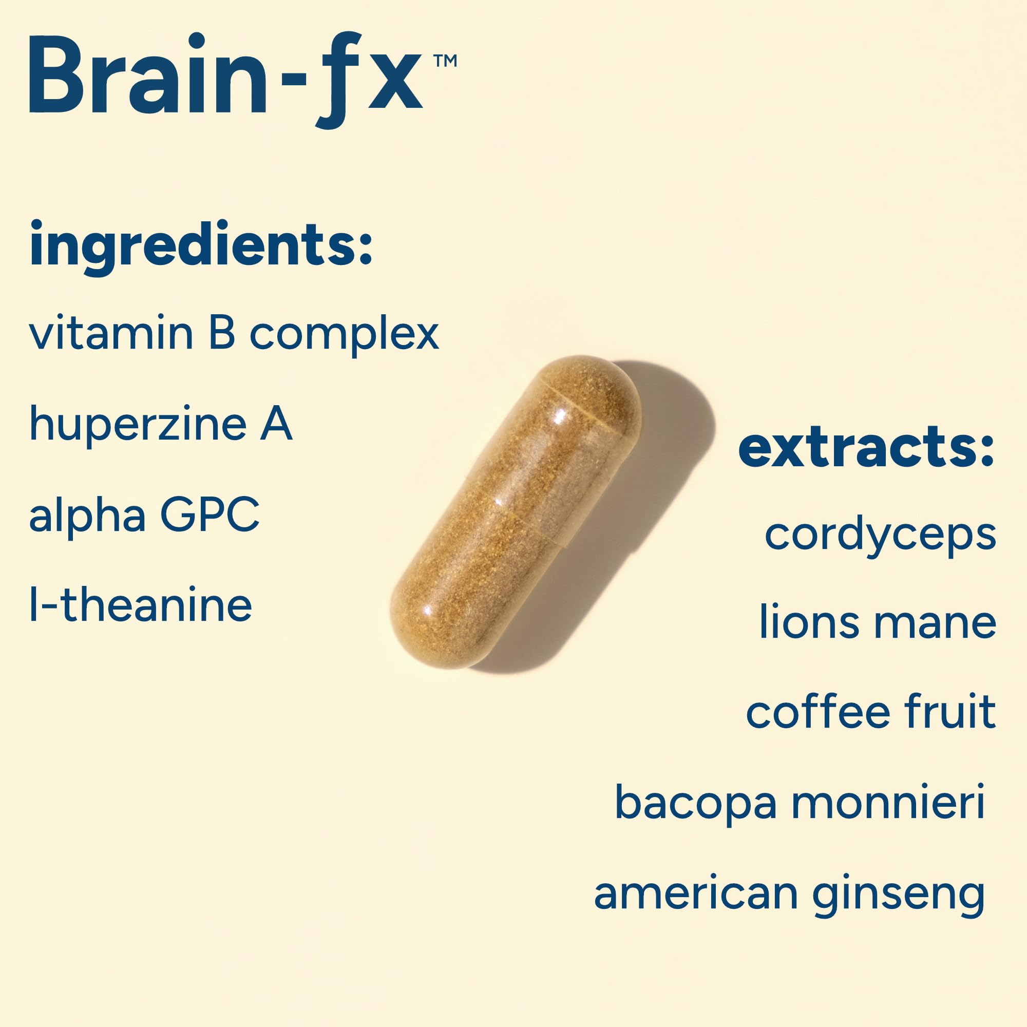 PPO Lab Brain-fx capsules in hand for portable cognitive support