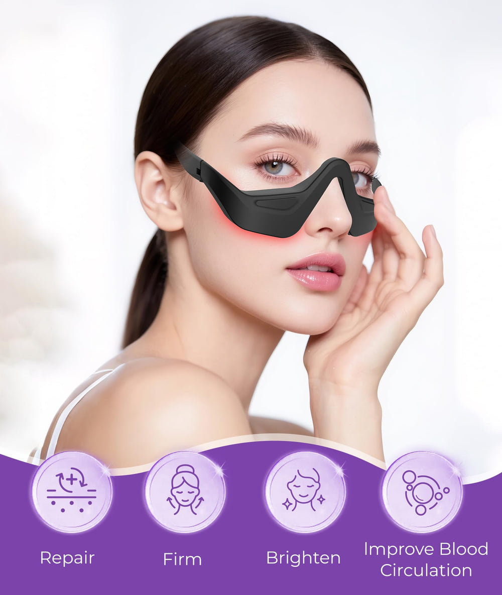 PQSNZ LED microcurrent lifting action targets under-eye puffiness for a refreshed look.
