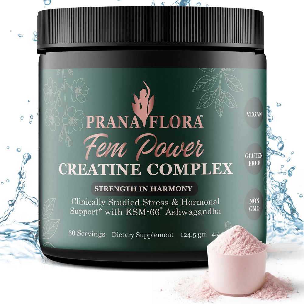 Premium packaging design for Prana Flora FemPower Creatine