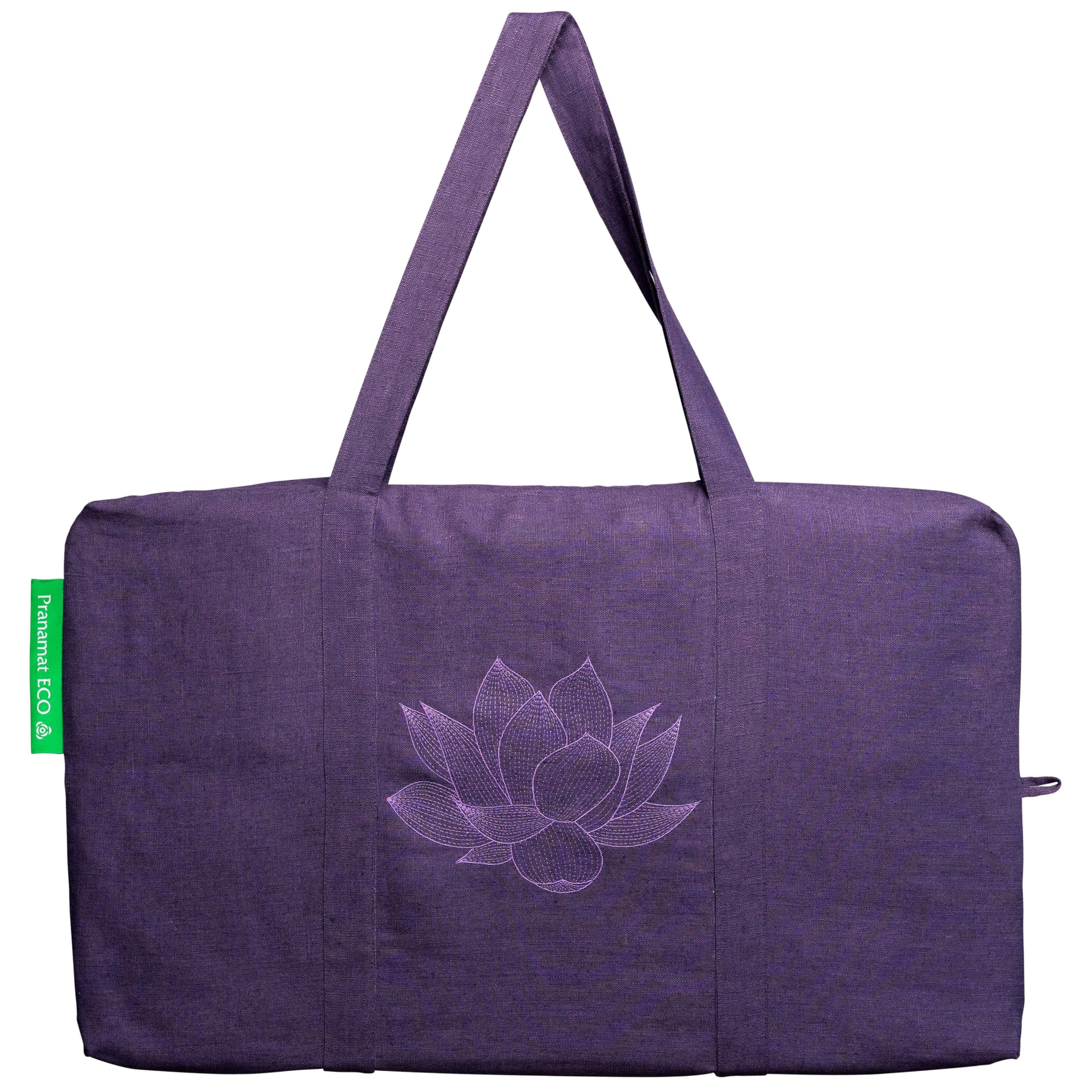 Pranamat Bag lavender close-up, portable carry for on-the-go acupressure relaxation.