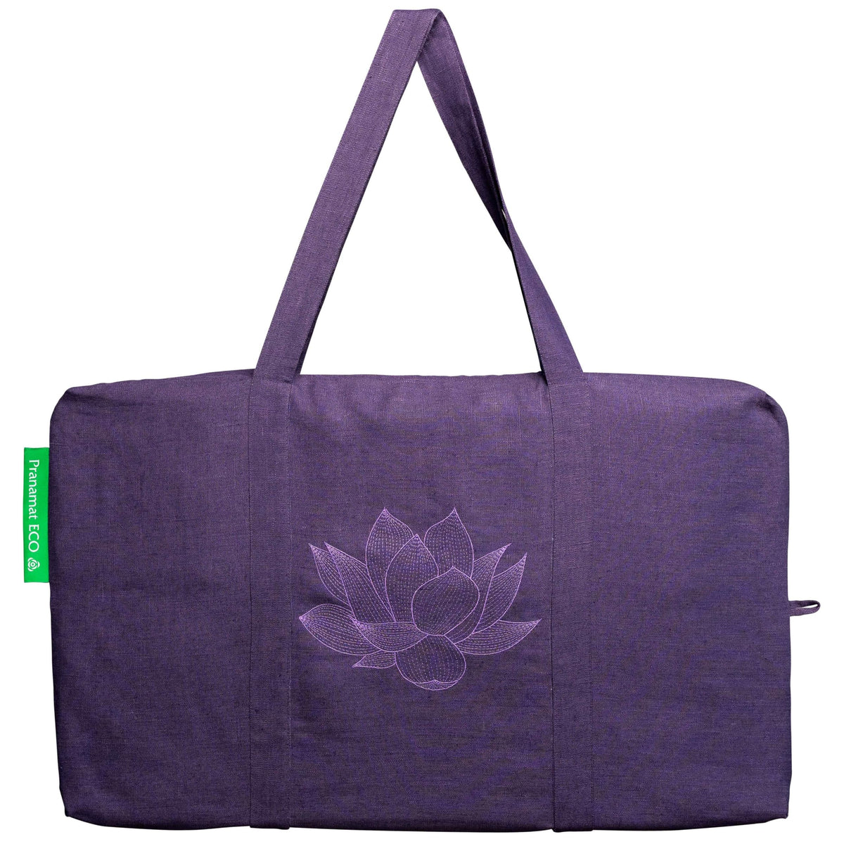 Pranamat Bag lavender close-up, portable carry for on-the-go acupressure relaxation.