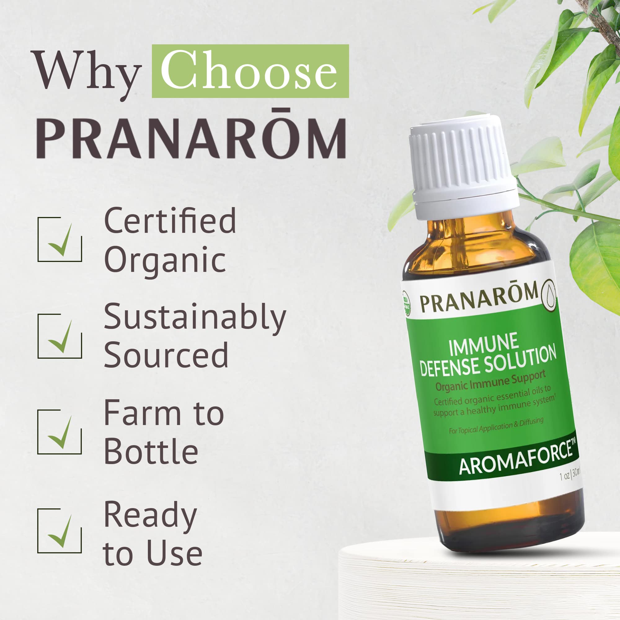Pranarom Aromaforce is ECOCERT and USDA certified organic.