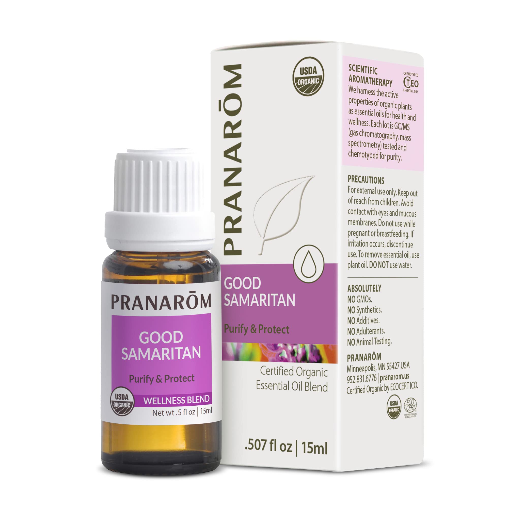 Pranarom Good Samaritan lemon bottle for diffusion and air refresh