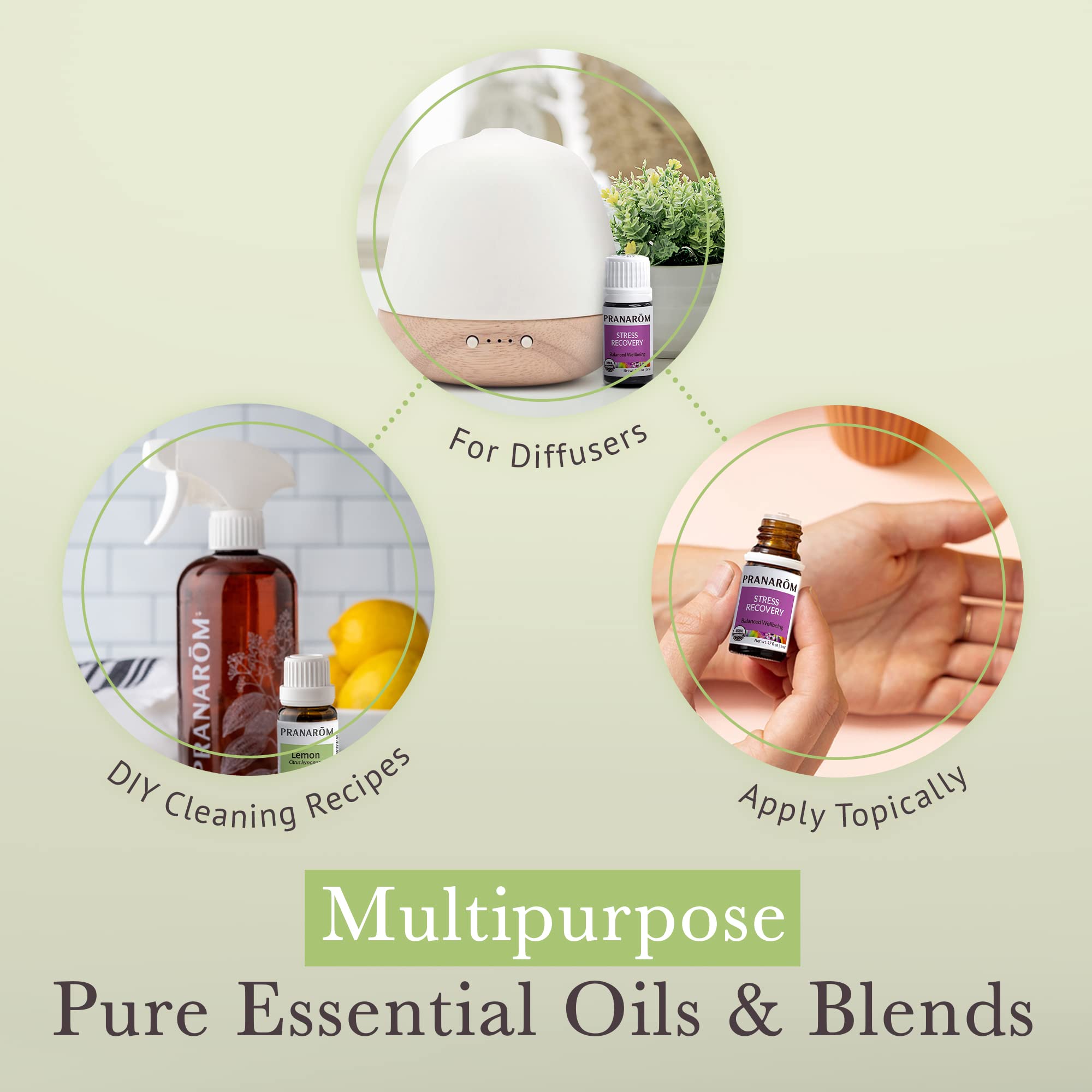 Pranarom grapefruit oil bottle adds bright fragrance to cleaning routines.