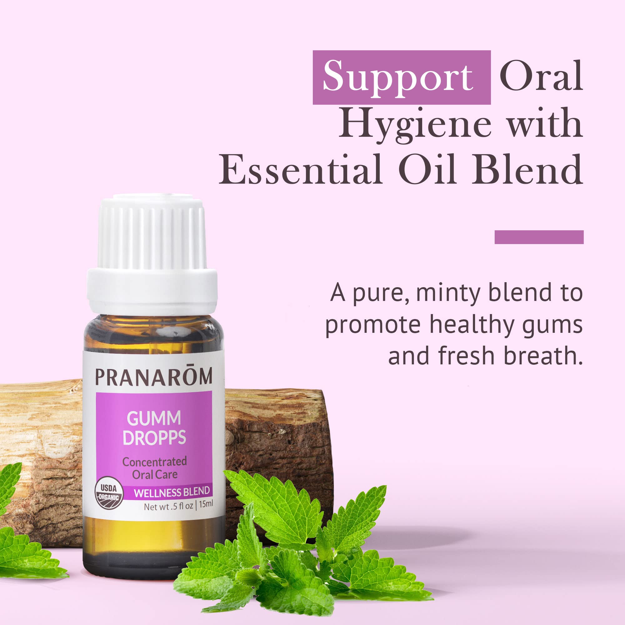 Pranarom Gumm Dropps mouthwash-fresh-breath leaves a cool minty mouthfeel.
