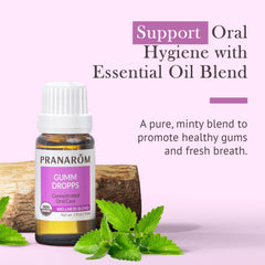 Pranarom Gumm Dropps mouthwash-fresh-breath leaves a cool minty mouthfeel.