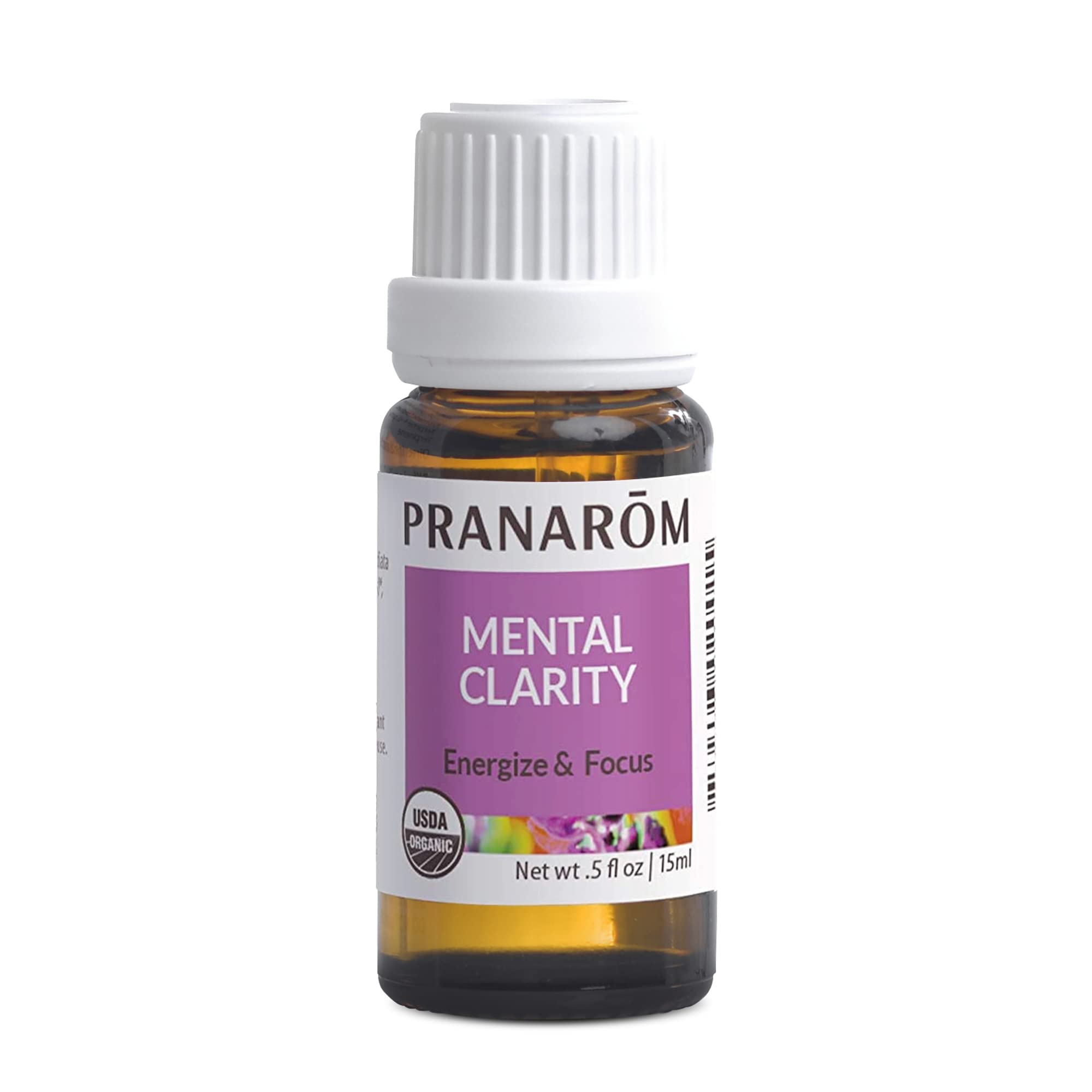 Pranarom Mental Clarity diffuser oil bottle for a focused morning.