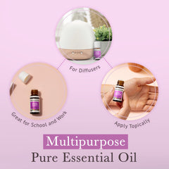 Pranarom Mental Clarity lavender-basil blend promoting calm focus.