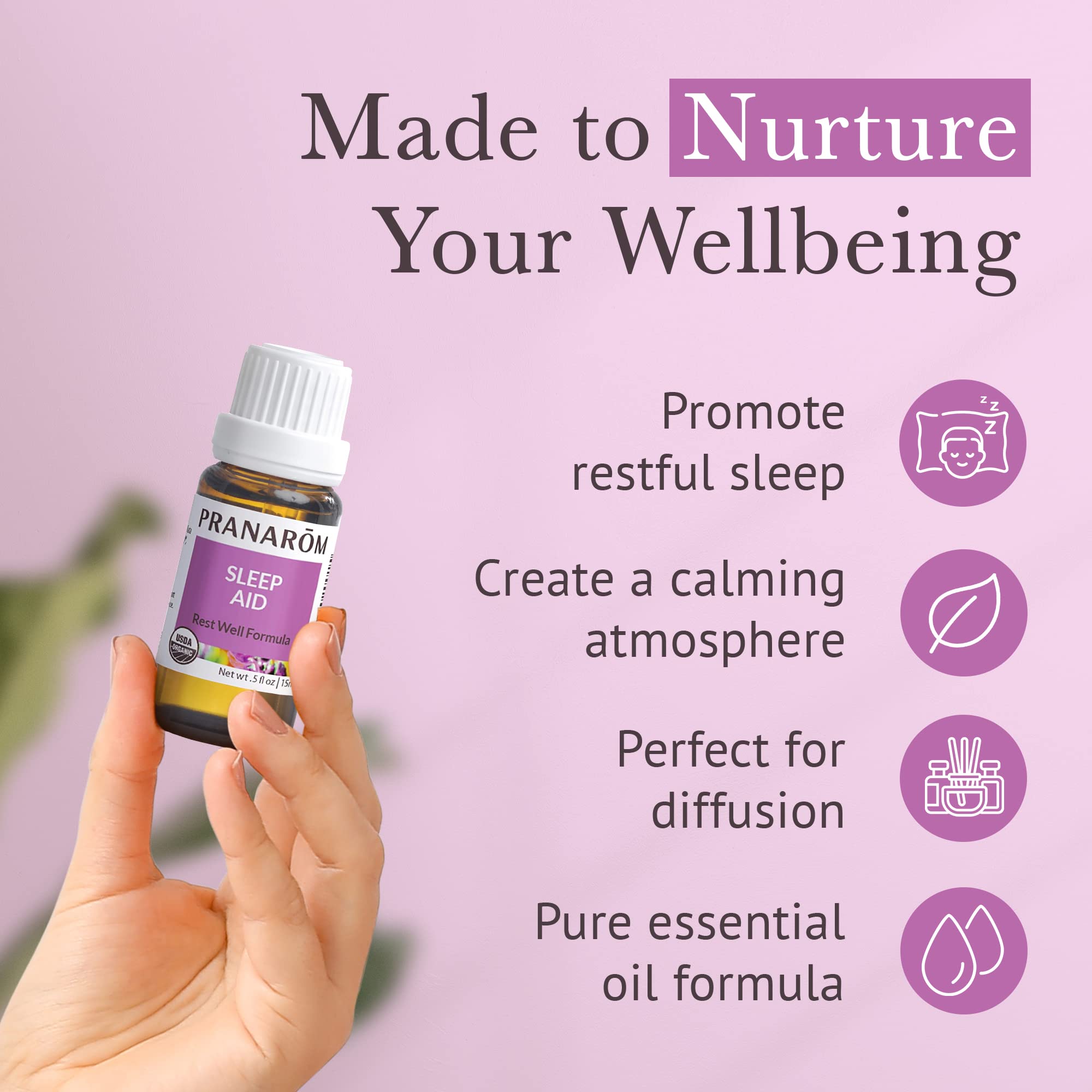 PRANAROM Sleep Aid topically applied for gentle skincare and relaxation