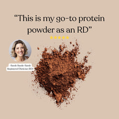 Ingredient label view: clean-label goat whey with real cocoa and no artificial additives