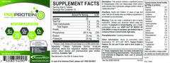 Pre-Protein hydrolyzed collagen tablets showing a 6-tablet serving for convenient protein.
