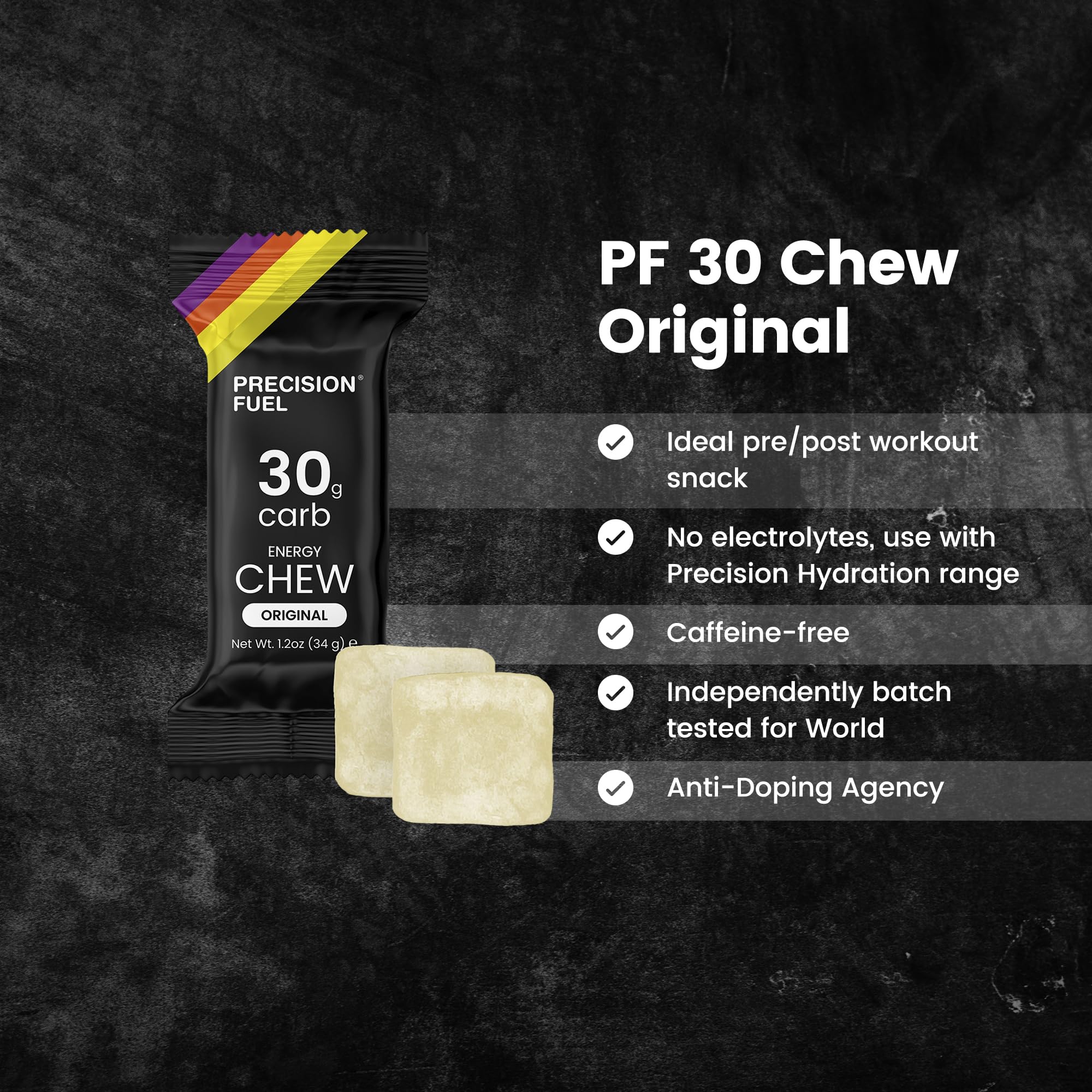 PF30 Mint Lemon chew close-up showing refreshing flavor during activity.