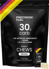 Precision Hydration PF30 Original chew packet delivering fast energy for runs.