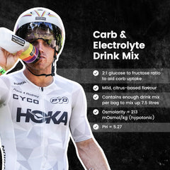PF60 ready-to-drink mix in a glass supports hydration during training sessions.