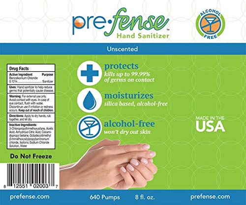 Prefense 8 oz foam hand sanitizer travel-friendly bottle ready for busy days